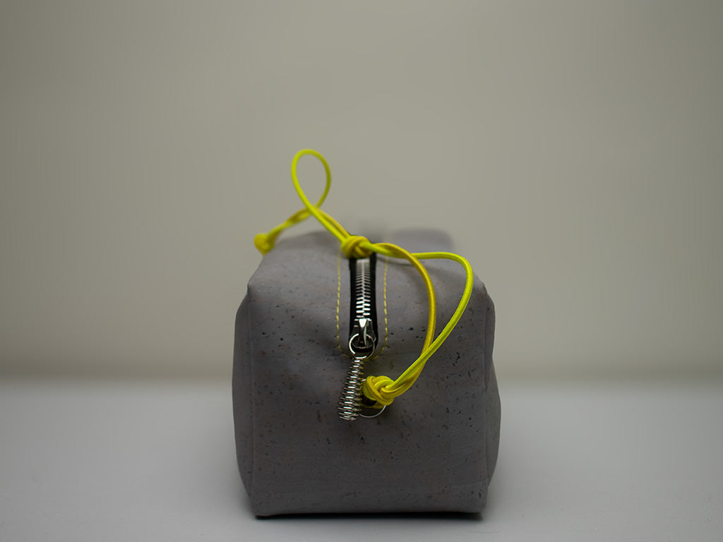 Concrete shock toiletry bag